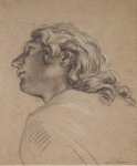 Le Sueur Eustache Sketch of the Head of a Youth  - Hermitage